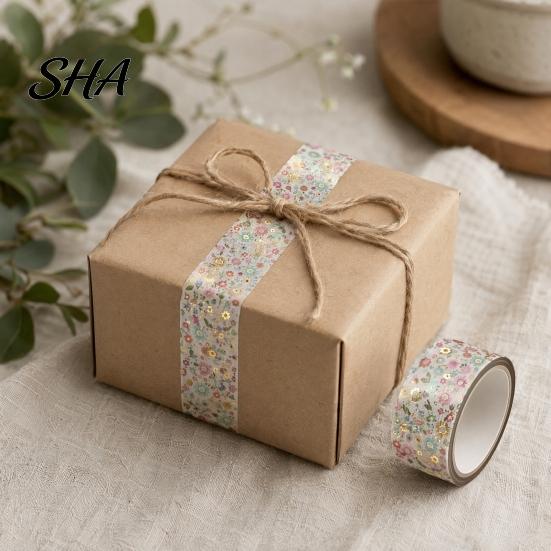 Repositionable Tape 10 Rolls Metallic Foil Washi Tape, Decorative Masking Tapes for Junk DIY Craft Journal Supplies, Arts, Crafts, Planners,