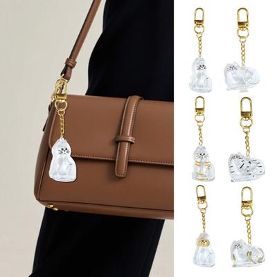 Cat Hair Storage Box Keychain Cat Memorial Pendant Transparent Pets Hair