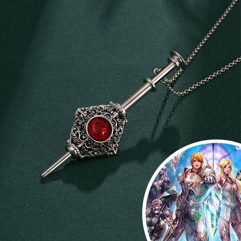 Harry Peripheral Fantastic Beasts and Where To Find Them Xuemeng 925 Sterling Silver Fashion Detachable Dragon Stone Necklace Sweater Chain
