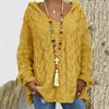 Fall Winter Women's Fashion Hooded Long Sleeve Sweaters Comfy Loose Pullover Jumper Hoodies Knitwear Tops