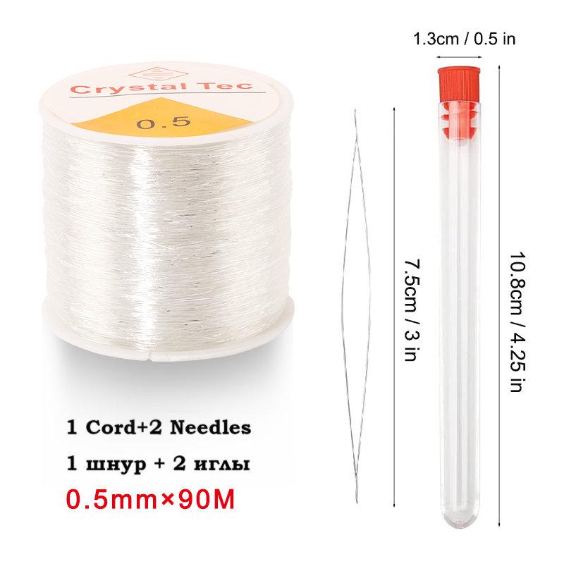 0.5-1.0mm Elastic Cord Beading Thread Stretch String Fibre Crafting Line for Jewelry Making DIY Seed Beads Pony Beads Bracelets