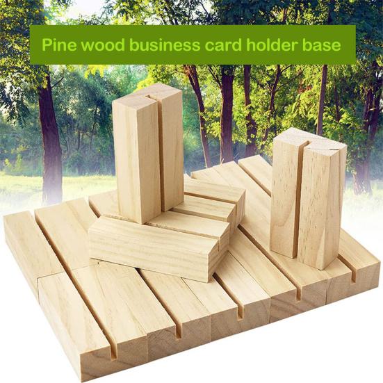 Card Base Wooden Card Holder High Strength Smooth Edge Burr-Free Postcard Business Card Holder Bracket