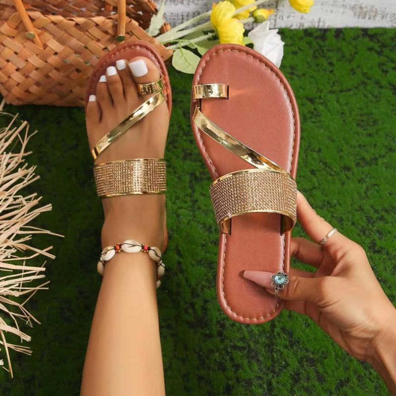Fashion 2024 Summer Women's Flip Flops Casual Luxury Hot Flats Shoes Home Slippers Bedroom Comfortable Cheap Products and