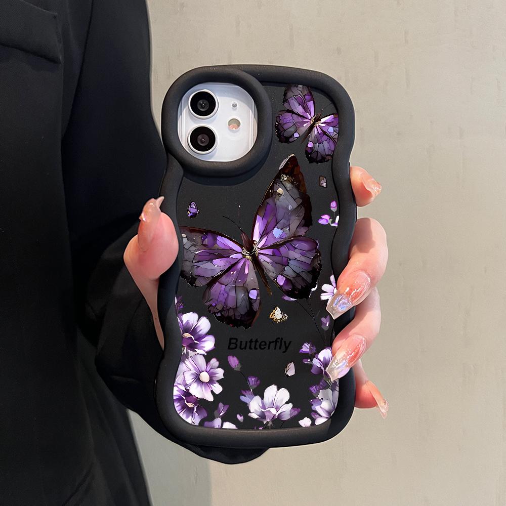 Gemaltes Muster Big Wave Edge Weiches Silikonmaterial Macaron-Telefongehäuse Stoßfestes Schutzgummigehäuse für OPPO Reno Realme