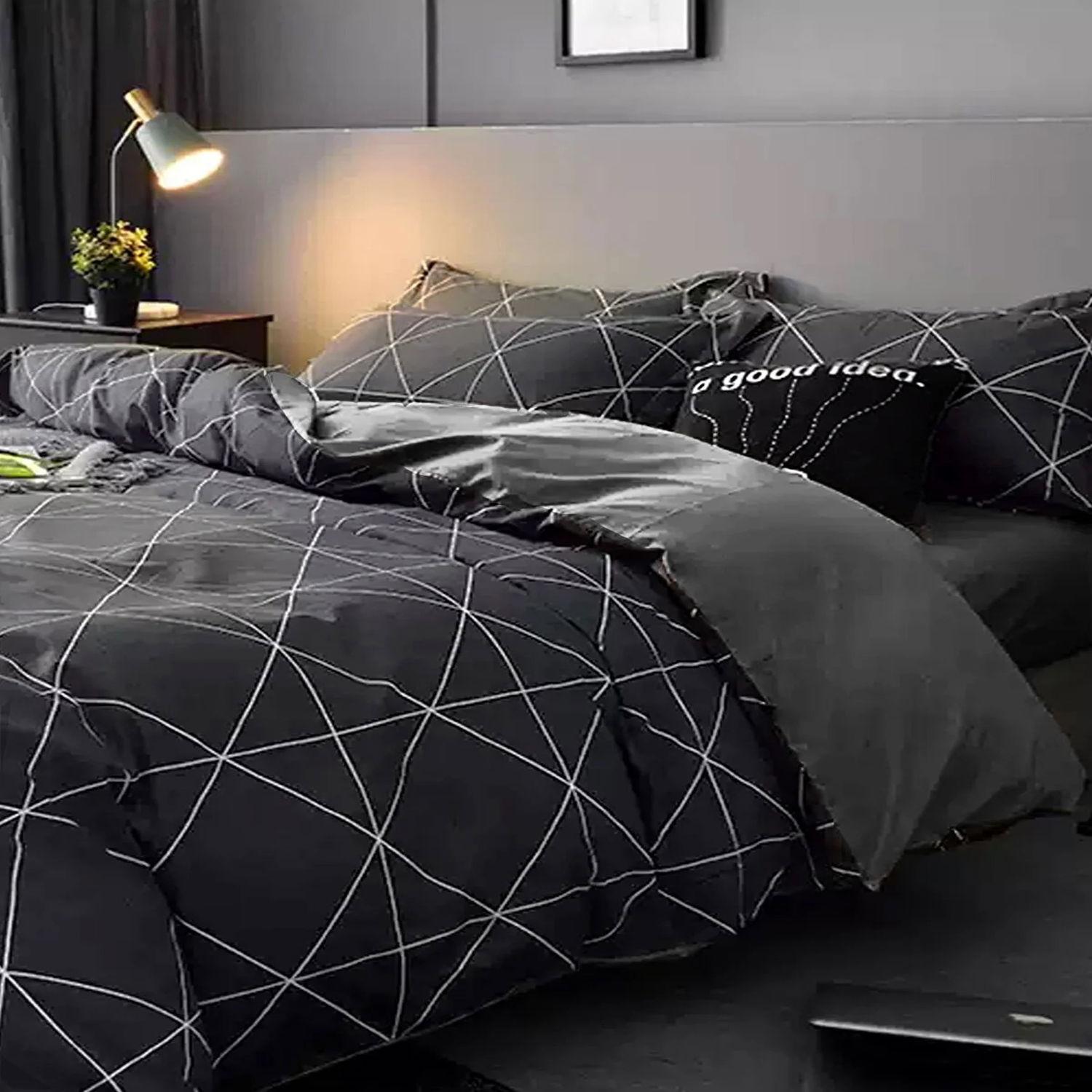 

Комплект пододеяльников Double Premium Cotton Geometric Grey