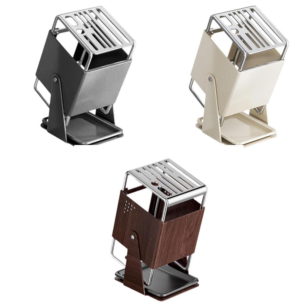 Knife Block Organized Stable Rotating Modern Knife Storage Organizer without Knives Knife Holder for Countertop Counter Cooking