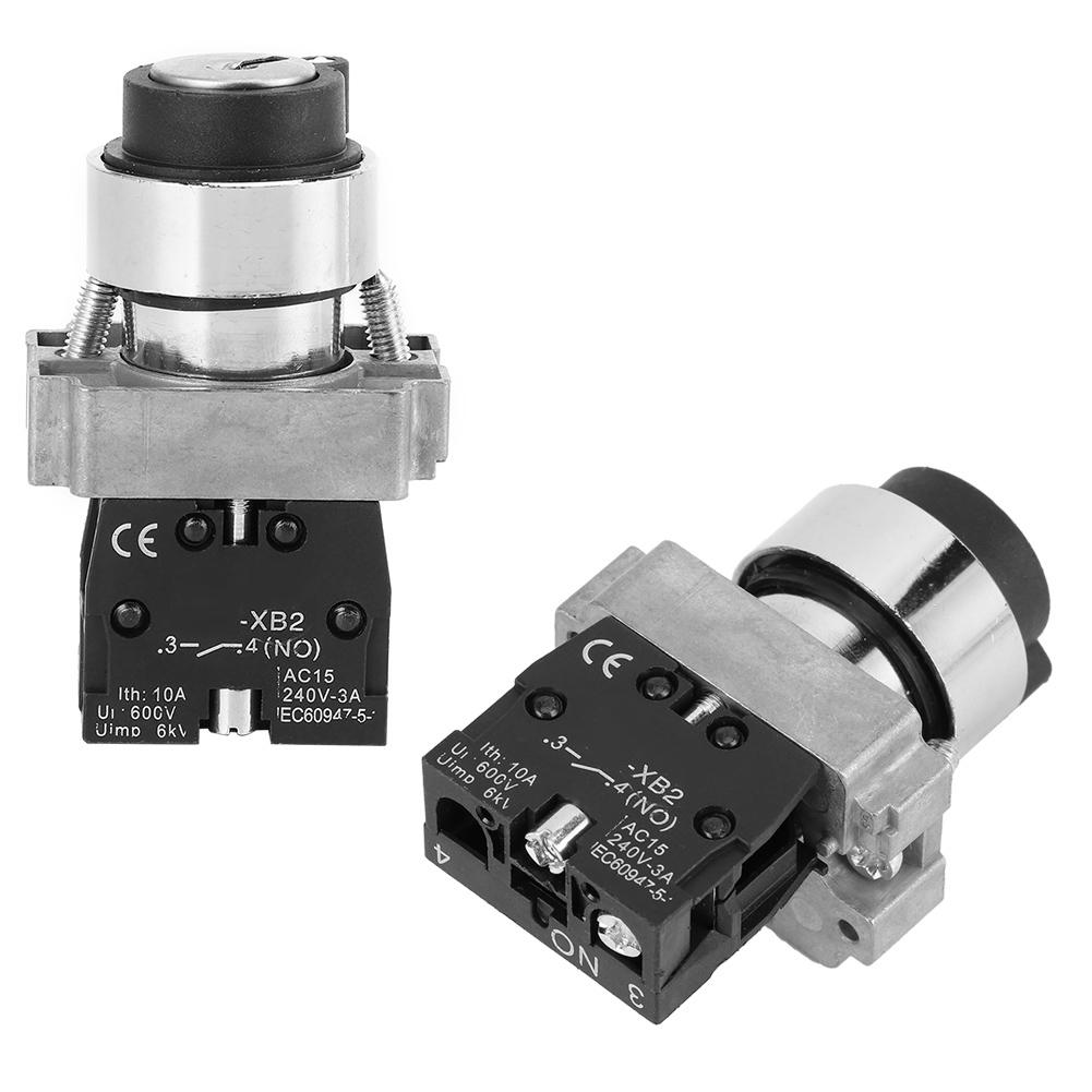 10 Sets BERM Key Switch SelfLocking Normally Open Hardware Supplies BEMXB210y 21 240V