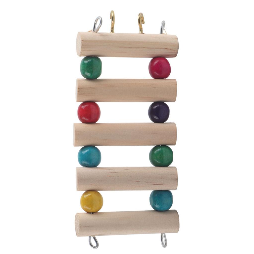 Pet Ladder Bridge Wood Climbing Swing Portable Mouse Hamster   Canary Pet Toys (5Steps S)