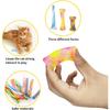 Andiker 10pcs Cat Tube Toy, 5.1inch Nylon Mesh Telescopic Folding Plastic Cat Spring Toy, Stylish Multi-Colored Cat Chew Toy, Interactive Cat Toys