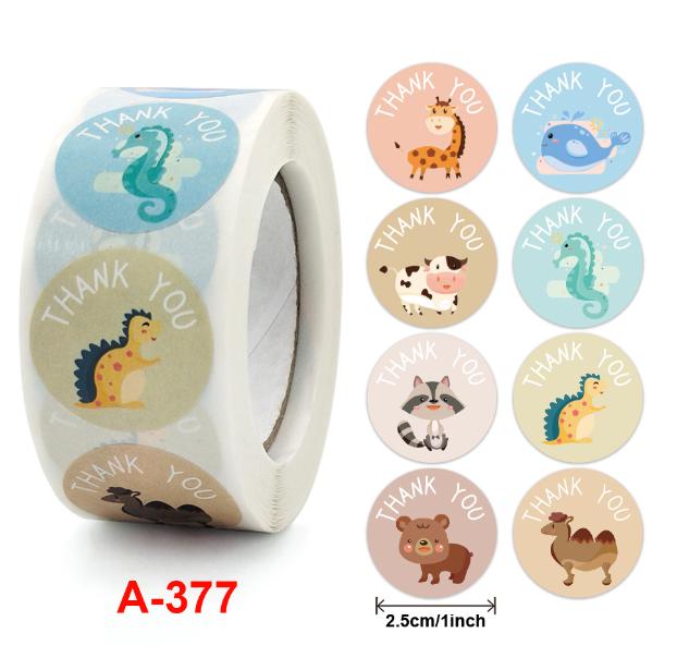 Stickers 500 Pcs/roll Teacher Rewards And Encourages Children Toys Cute Animal Stickers Sealing Stickers