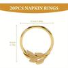 1-12PCS Gold Alloy Napkin Rings Reusable Smooth Edge Easy Clean Table Decoration for Wedding Party Holiday Dinner Banquet