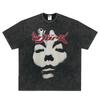 Bjork Army of Me Aphex Twin T-Shirt Hip Hop Streetwear Vintage gewaschenes T-Shirt Herren Damen Kleidung Kurzarm Oversize T-Shirt