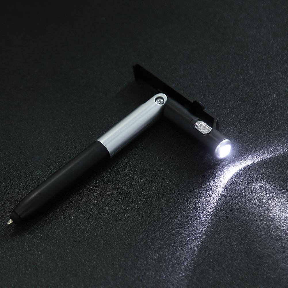 1pcs 4 in 1 Ballpoint Pen with Folding Phone Holder Ball Point Pen Black Ink Pen for School Office Teachers