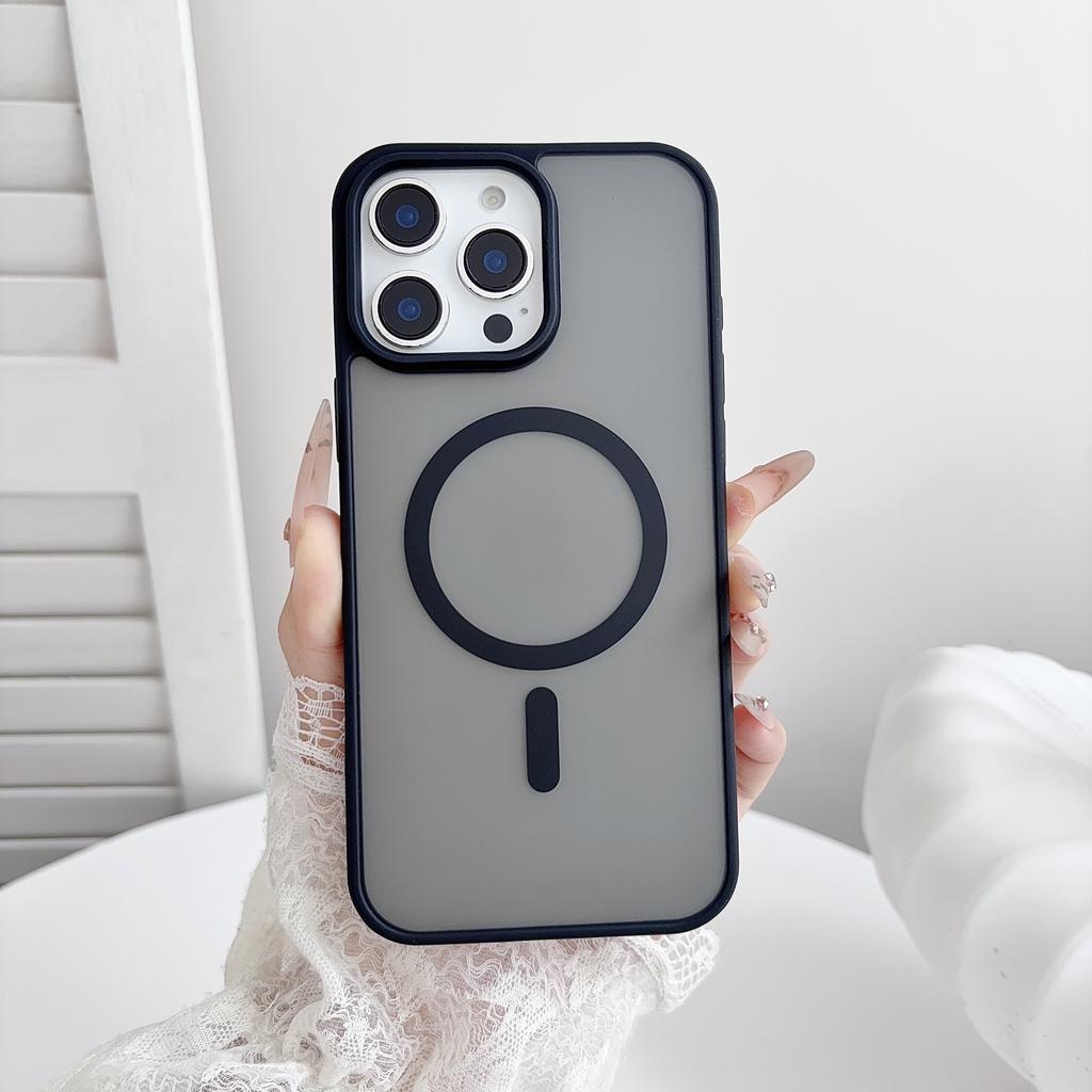 Fashion Matte Translucent Shockproof Phone Case for IPhone 18 17 Air 13 12 11 Pro Max 16 15 14 Plus for Magsafe Protection Cover
