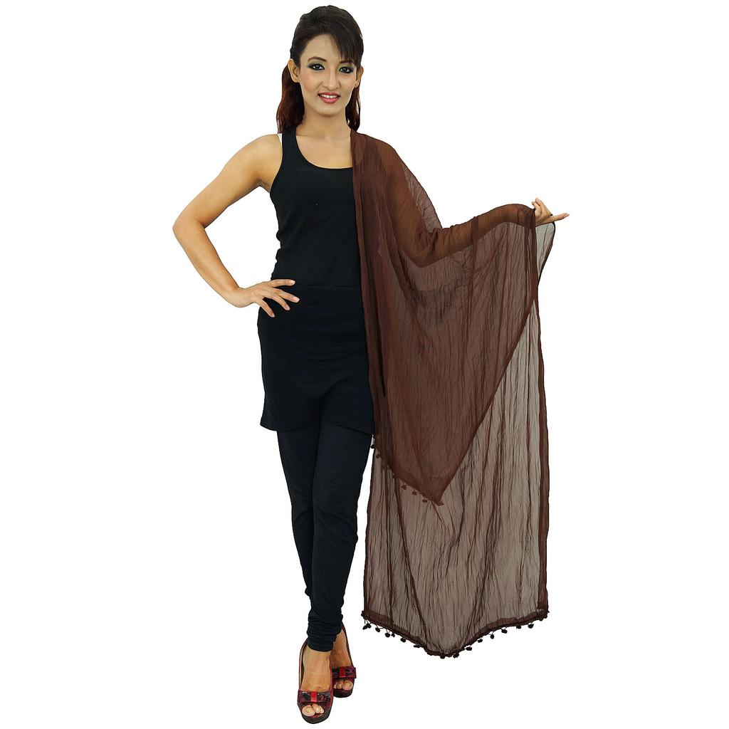 Chiffon-Mischung Dupatta Lange Stola Frauen Wickeln Indische Schals Chunni Indian