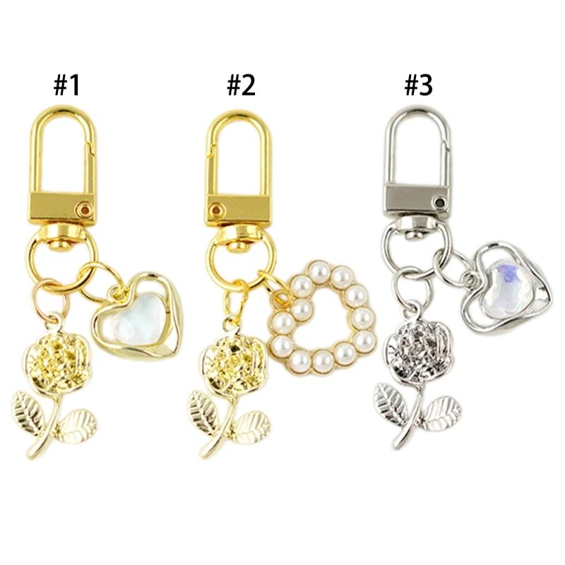 Multipurpose Heart Keychain Charm Portable Keychain Pendant Fashion Sturdy Alloy Accessory for Handbags and Backpacks