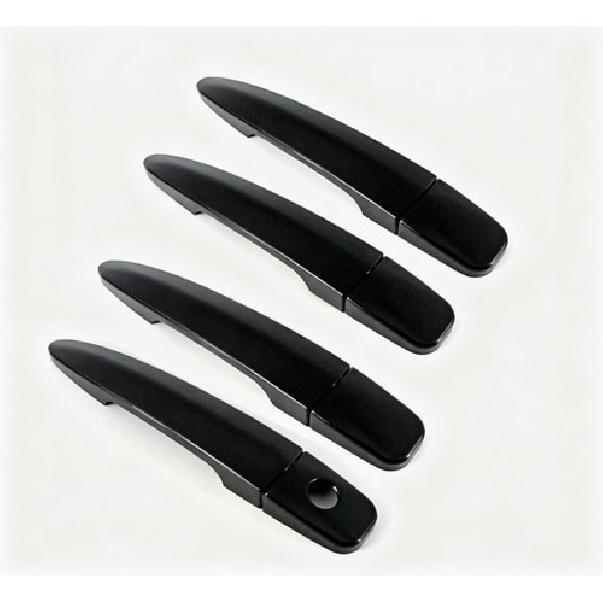 Set For 2013- Nissan Sentra Sedan Glossy Black Side Door Handle Cover Trim
