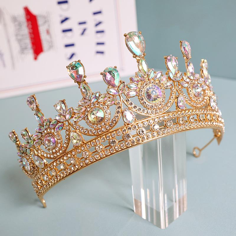 European American and Korean Style Bridal Hair Accessories Princess Crowns Wedding Headwear Zircon Crowns
