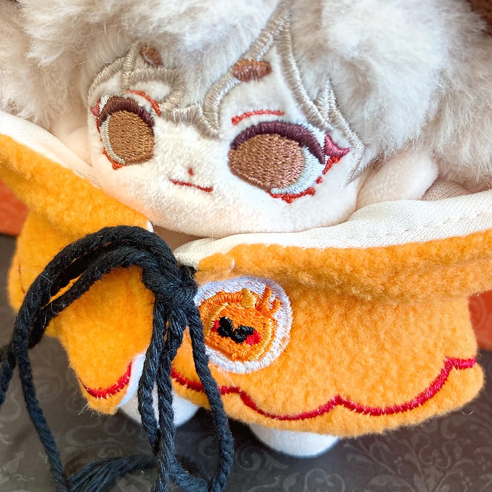 Halloween PonchoPumpkin for 10cm Plush Toy, Kigurumi Accessory, Otaku Doll, Mascot, K-Pop Doll, Costume [Used]