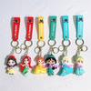 Anime Cartoon Silicone Girl Mermaid Princess Keychain Cute Snow White Anna Alice Keyring Bag Key Chain Pendant Kids Toys Gifts