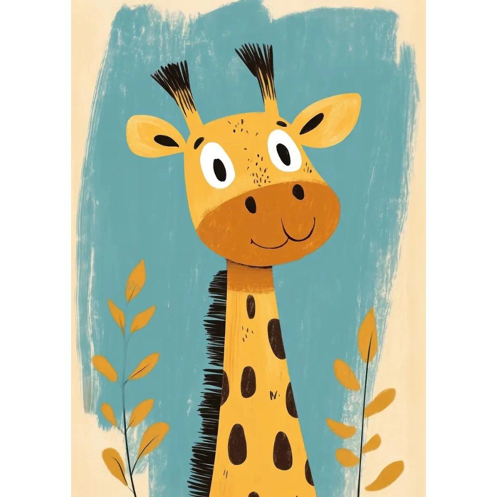 Cute Smiling Cartoon Dolphin Cow Owl Unicorn Posters Expressive Eyes Prints Canvas Painting Wall Picture Home Kid's Room Decor