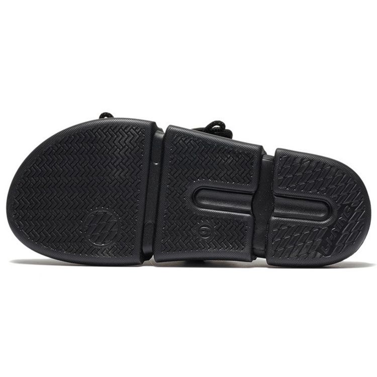 Li-Ning Reflective Trendy Casual Slide Sandals Men Footwear Black AGAS013-2