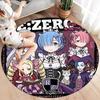 Re Zero Round Area Rug Carpet Rug For Living Room Bedroom Sofa Playroom Decor Nonslip Floor Mat