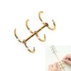 1X Metal Notebook Loose Leaf Binder Binder Ring Snap Album Split Hinged Keyring