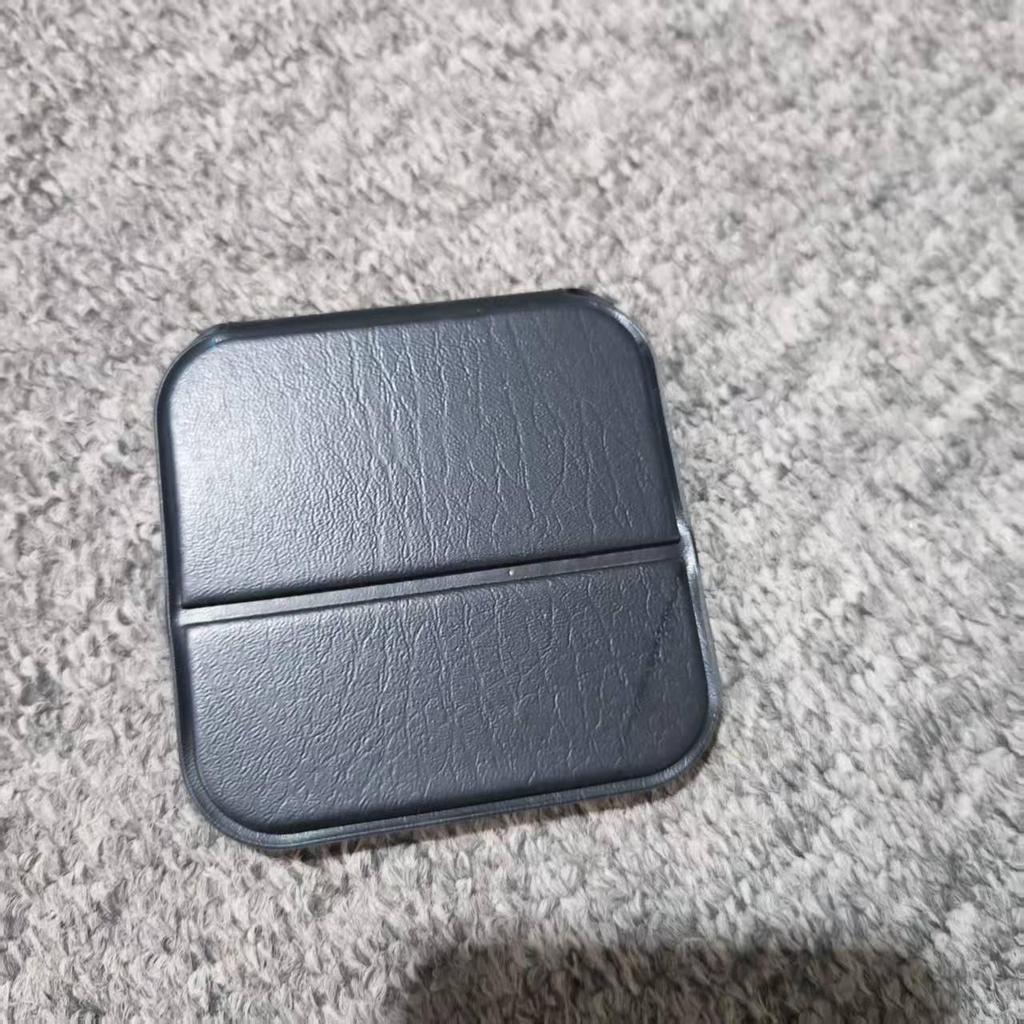 Compact Foldable PU Leather Makeup Mirror: Portable, Solid-Color, Tabletop Vanity Mirror