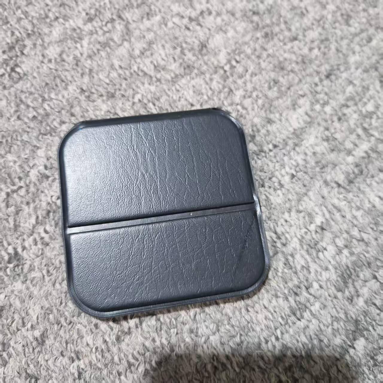 

Компактное складное косметическое зеркало из ПУ кожи: Портативное, однотонное настольное зеркало для макияжа