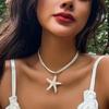 Großer Seestern Anhänger Halskette Mehrschichtiger Choker Mode Halsband Halskette Schmuck