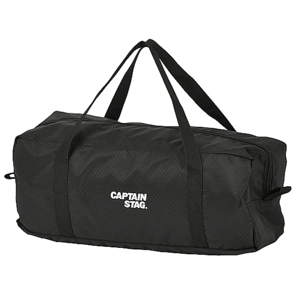 Captain Stag Uc 1905 Outdoor Chair  Cushion Light Chair  Side Pocket  Storage Bag Included  Trekker  Black