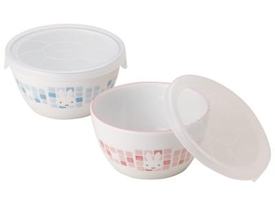 Kanesho Pottery Dick Bruna Mosaic Miffy Pair Storage Canister Set In Gift Box (Kaneshotouki) "Miffy Art" (Product Number 278764)