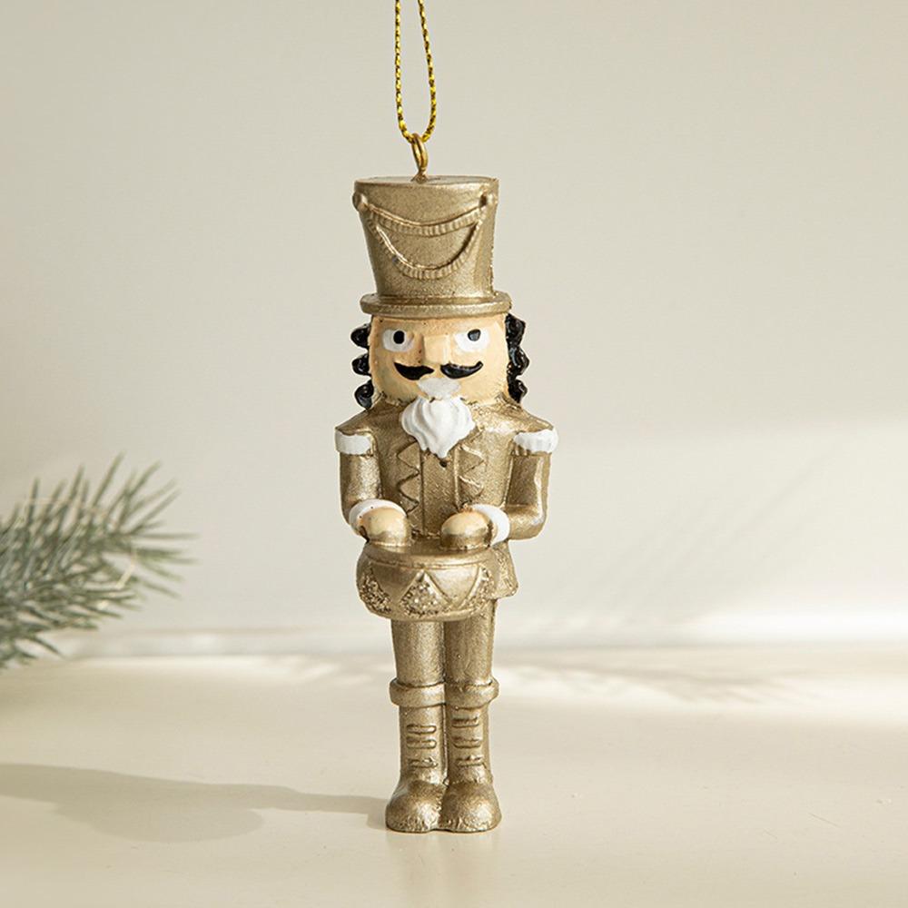 Gold Christmas Hanging Decoration Resin Hazelnut Pinecone Hanging Pendants Deer Horse Angel Soldier Christmas Tree Ornament