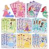 8sheets Adorable Princess Puzzle Stickers Cute And Charming Make a Facial Jigsaw Decals DIY Assemble Education Sticker Playthings Gifts