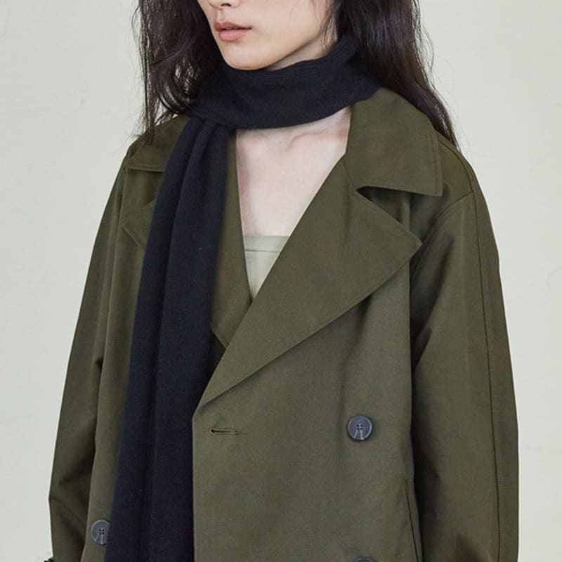 ANA MAISON Black Cashmere Daily Muffler [KMM-BLACK]