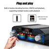 HiFi Soundverstärker 4 Kanal Digital Audio Bluetooth Verstärker 1600W Spitzenleistung Karaoke Player FM Radio Unterstützung Fernbedienung