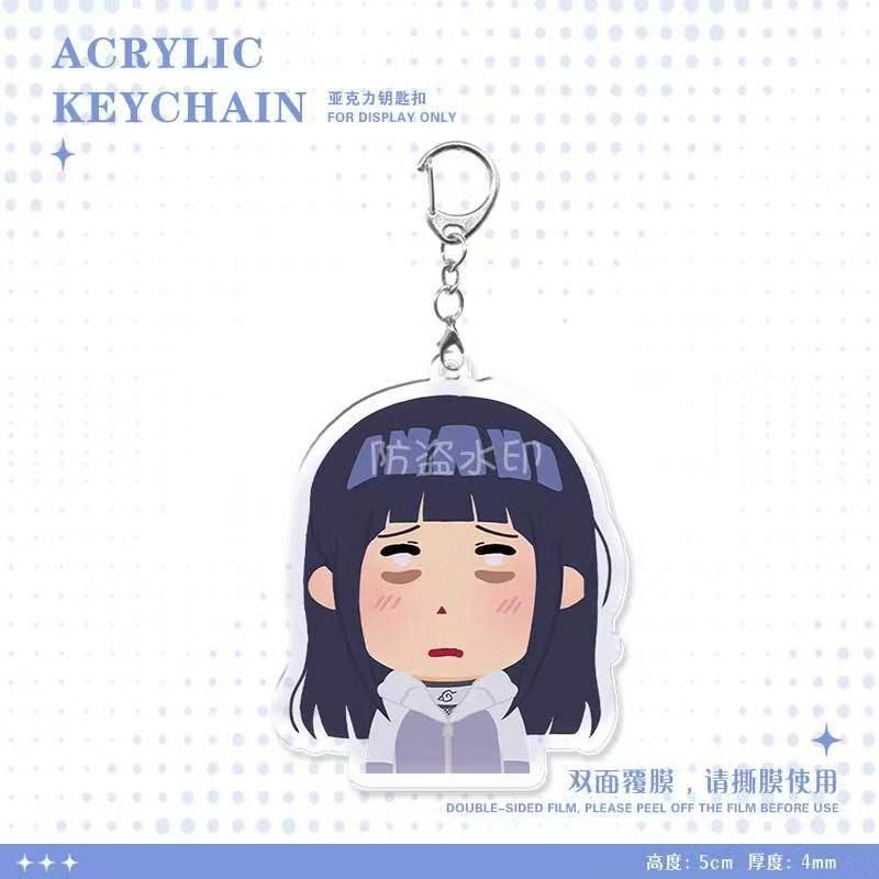 Anime Naruto Acrylic Keychain Accessaries Uzumaki Naruto Cartoon Keyring