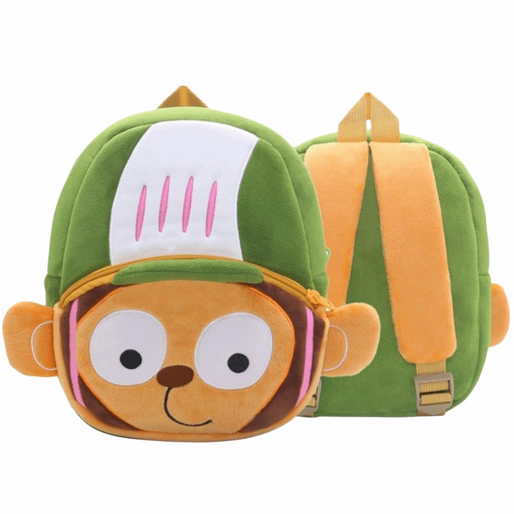 Cartoon Animal Plush Backpack Lightweight Kindergarten Backpack Children School Bag Outing Leisure