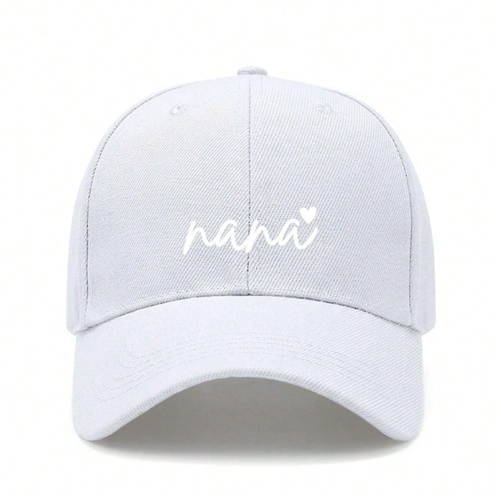 Nana Graphic Print Baseball Cap - Adjustable Polyester Sun Protection Cap For Casual Outdoor Sports Travel Beach Vacation