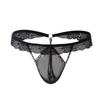 Sissy Lingerie Mens Lace See Through G-String Mini Pouch T-Back Thong Femboy Sheer Panties Sexy Girly Gay Crossdresser Underwear