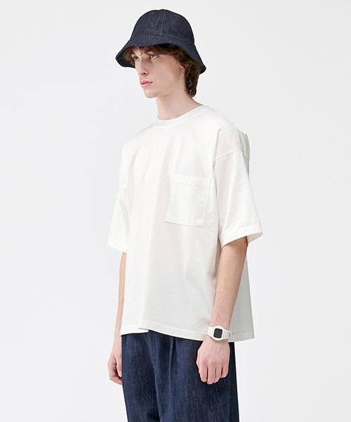 ERRORS EXCEPTED Ss001 Fade Pocket Short Sleeve Tee (White)