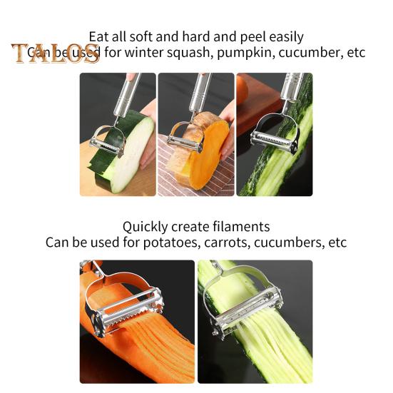 Stainless Steel Double-Sided Blade Peeler Multifunctional Vegetable Julienne Peeler for Potato Carrot Fruit Easy To Use And Clean Kitchen Essential