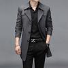 Men's Slim Fit Mid-Length Windbreaker Jacket, Korean Style Plus Size, M-8XL, for Casual or Business Wear, Ideal for Spring and Autumn.