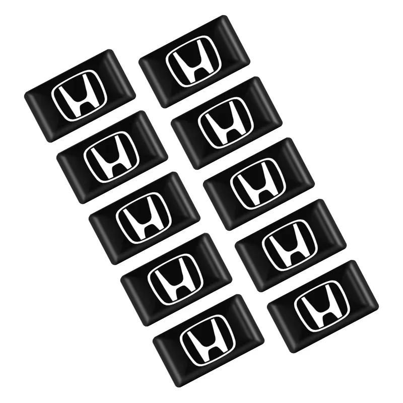 

10PC 3D Epoxy Car Exterior/Interior Decor Small Stickers Decal for Honda Civic 10th 11th Gen Hrv Jazz City Fit Accord Crv