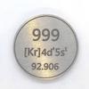 Elemental Niobium 1 Specimen (Nb) (coin Size, Inch)