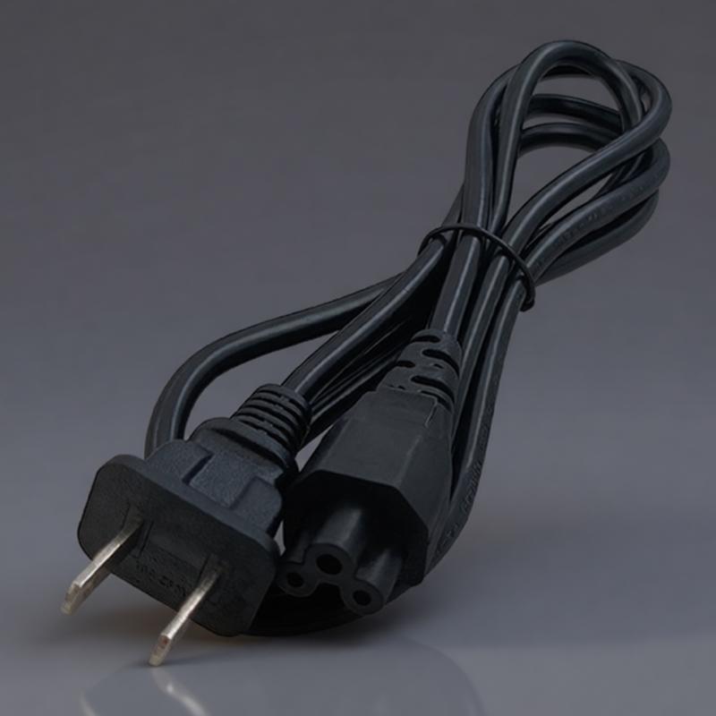 Practical Power Connection Cable Laptop Power Cable 2 Prong Plug Metal Construction Fast Efficient Charging Cables