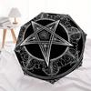Decorative Pentagram Symbol Wall Art Print Umbrella, Cute Umbrella with Cute Design, Portable 3-Fold Compact Umbrella for Men & Women, Valentine's Day