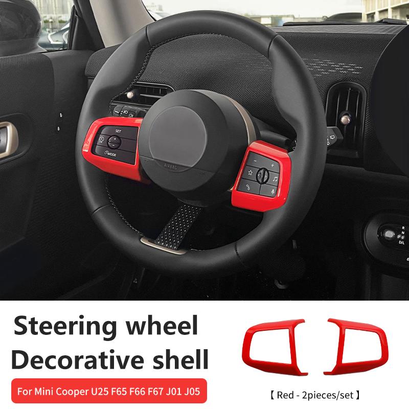 Car Steering Wheel Center Panel Button Cover For Mini Cooper F65 F66 F67 U25 J01 J05 Countryman Decoration Interior Accessories