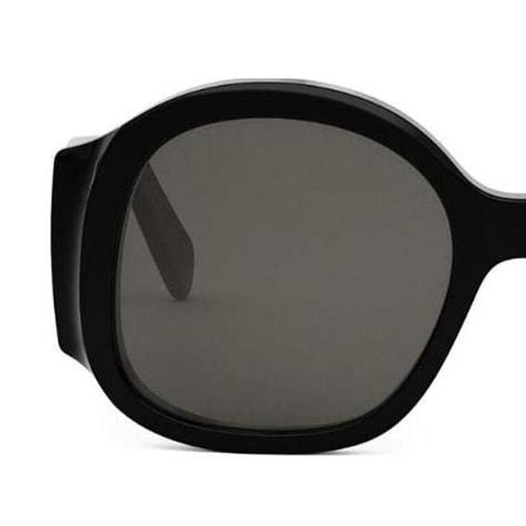 Celine Fashionable Elegant Brand Logo Irregular Shape Sunglasses Women Sunglasses Black CL40305U.